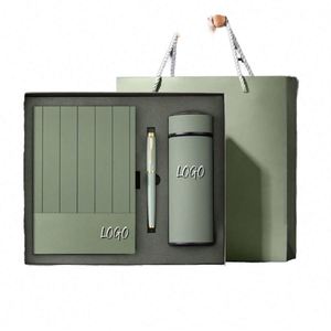 Set de Regalo Corporativo Exclusivo 2025, de Acero Inoxidable, Lujoso, Personalizado con Grabado, 3 en 1: Libreta, Bolígrafo y Termo - Product Image 1