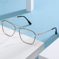 Lunettes d'Ordinateur Carrées avec Monture, Verres Photochromiques Anti-Lumière Bleue à Transition UV et à Changement de Couleur