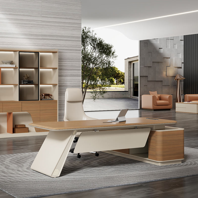 Modern Wooden Office Desk L-shape Furniture Luxury Executive Office ...
