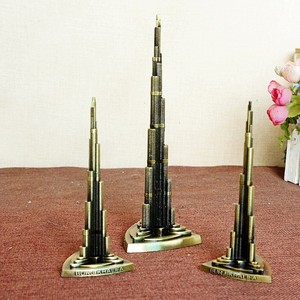 Aangepaste Dubai 3d Gebouw, Model Toeristisch Souvenir Miniatuur Gebouw Model Zinklegering Metaal Vergulde Liefde Volkskunst/ - Product Image 1