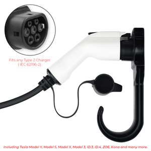 Soporte de montaje en pared para conector Tipo 2 enchufe de la UE EV cargador Cable soporte pistola cabeza enchufe accesorios de coche - Product Image 5