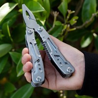 Outils multifonctions pliants en acier inoxydable pour camping, couteau de survie en cas d'urgence