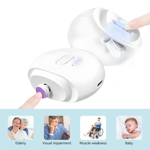 Coupe-<span class=keywords><strong>ongles</strong></span> automatique 2 en 1 de sécurité de forme ronde pour <span class=keywords><strong>bébé</strong></span> 10 têtes de meulage <span class=keywords><strong>Lime</strong></span> <span class=keywords><strong>à</strong></span> <span class=keywords><strong>ongles</strong></span> électrique douce pour <span class=keywords><strong>bébé</strong></span> avec lumière - Product Image 2