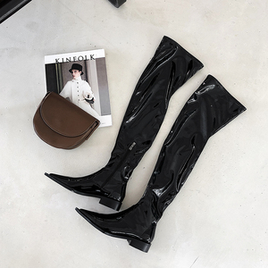 WETKISS Nave di Goccia di Affari Delle Donne di Inverno Scarpe <span class=keywords><strong>Punta</strong></span> <span class=keywords><strong>A</strong></span> <span class=keywords><strong>Punta</strong></span> Lunga Del Tubo Scarpe Sexy Fetish Coscia <span class=keywords><strong>Stivali</strong></span> Alti Sopra Il Ginocchio <span class=keywords><strong>Stivali</strong></span> - Product Image 5