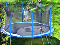 14 16FT interior/exterior adulto ejercicio Fitness trampolín ocio comercial PP Material con cinturón protector red saltador Mat para niños