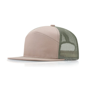 Parche de cuero personalizado 7 paneles gorra de camionero sin estructura Snapback gorra con malla al aire libre <span class=keywords><strong>Richardson</strong></span> Snapback gorra original - Product Image 5