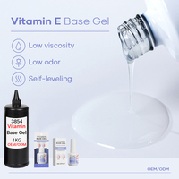 MissGel Gel UV PRO standard UE/US 1 kg, gel de base en caoutchouc, gel de base de haute qualité, vitamine E, végétalien, transparent, OEM ODM, gel de base pour ongles