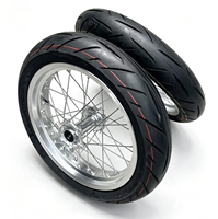 Ensemble de roues CNC Supermoto Surron Ultra Bee 17 pouces, aluminium argenté, pneus CST, avant et arrière, kit complet pour moto électrique tout-terrain