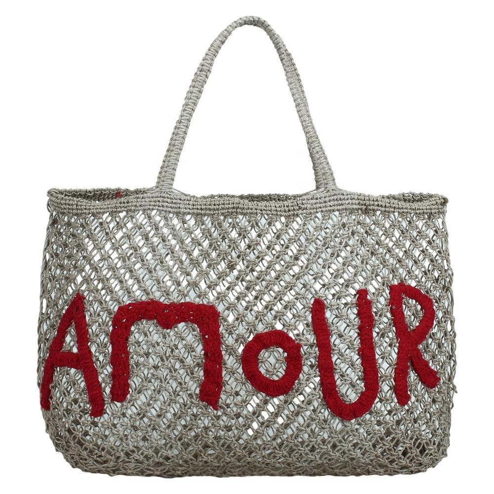 Jute with colored jute