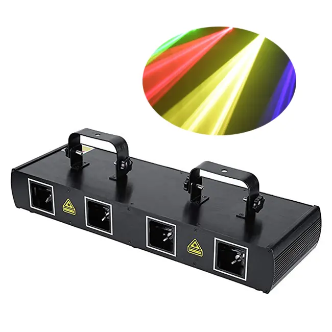 DMX512 control four Head Red Green blue Laser Light DJ Disco Show Club Stage Laser Light