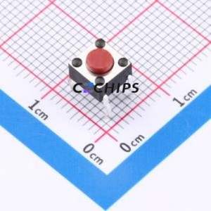 TP10812645 Tactile Switch Through hole Component (THT),6x6mm Switch Single Pole Single Throw Round Button 2.6N Through Hole - Product Image 1