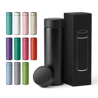Bouteille d'eau intelligente classique en acier inoxydable avec affichage de la température LED, cadeau d'affaires pour adultes