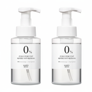Happy Bath Zero Percent Sapone Liquido Ipoallergenico per Mani con Bolle, Confezione da 2, 300ml, Senza Profumo, con Ingredienti Chimici - Product Image 1