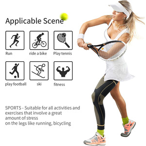 Genouillère en tissu de cuivre M L XL XXL, compression antidérapante pour le sport, la randonnée, le cyclisme - Product Image 4