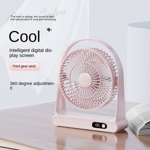 Многофункциональный электрический настольный вентилятор-лампа с мощным потоком воздуха для офиса и дома, с зарядкой, подходит для кемперов и трансграничной торговли - Product Image 4