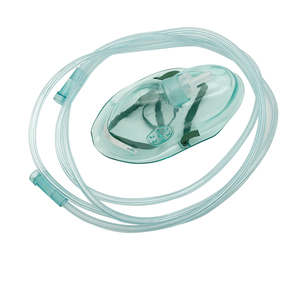 <span class=keywords><strong>Masque</strong></span> facial à oxygène jetable en PVC et silicone CE pour adulte avec tube, filtre OEM pour nébuliseur - Product Image 2