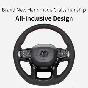 Accesorios para automóviles, los mejores productos de venta para el cuidado del automóvil, cubierta de cuero para <span class=keywords><strong>volante</strong></span> de costura a mano para camión <span class=keywords><strong>Dodge</strong></span> RAM - Product Image 4