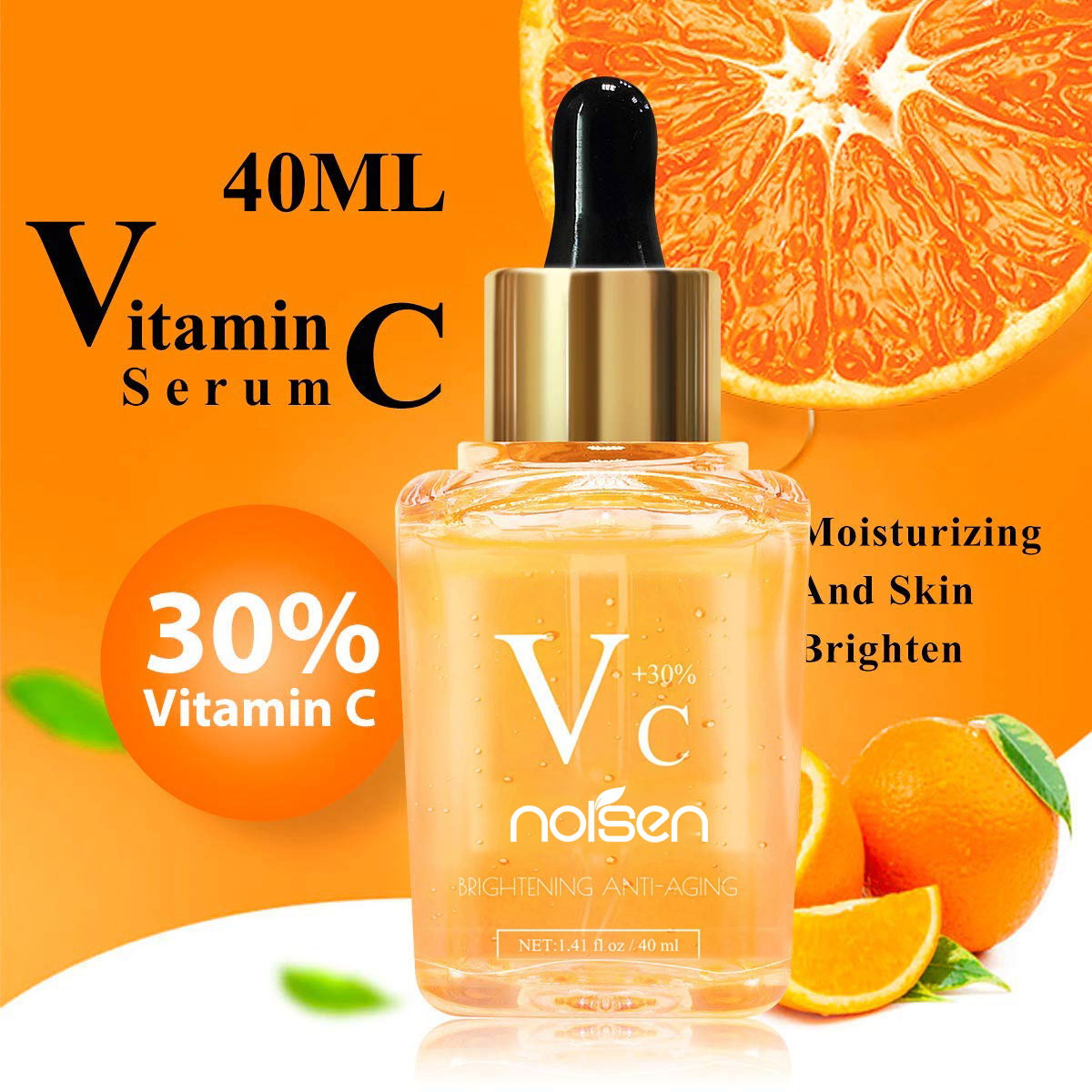 Private Label Natural Organic Skin Care Anti Aging Brightening Pure Vitamin C Serum For Face