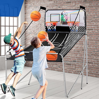 Jeu de basket-ball intérieur à jetons BSCI jeu de tir de basket-ball d'arcade de basket-ball pliable en métal