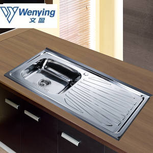 Évier de cuisine Agitateur blanc moderne Armoires de cuisine <span class=keywords><strong>Prix</strong></span> d'usine Bol unique avec égouttoir Acier inoxydable 304 5 ans CN;GUA - Product Image 6