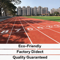 Revêtement de piste synthétique pour stade municipal, matériau tartan approuvé par l'IAAF, 15 mm haute performance pour les stades du Moyen-Orient