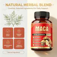 Capsules RTS Maca Complex 8050mg avec Ashwagandha, Ginseng, Tribulus pour un soutien maximal de l'énergie et de la vitalité, capsules Maca Plus
