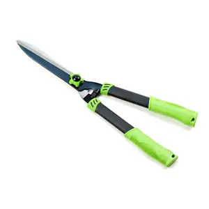 Heggenschaar Met Pvc Grip Stalen Handlengte Lemmet 250Mm Professionele Koolstofstalen Tuin Hand Dual Metal Hedge Shear