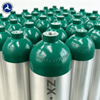 ZX DOT Standard Nahtloser Aluminium-Leergasbehälter MD ME M60 M122 Sauerstoffzylinder Medizinischer Gastank ODM OEM für Krankenhäuser mit CGA870