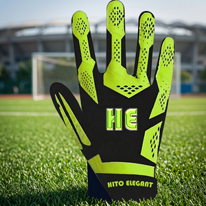 Gants de gardien de but de football professionnels de haute qualité en latex, personnalisables, avec personnalisation sur mesure, en vente - Product Image 2