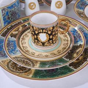 Family Tableware <b>Set</b> Western Food Plate Bowl Coffee <b>Set</b> Hot Sale of European Color Bone China <b>Dinnerware</b> <b>Sets</b> CLASSIC Giveaways - Product Image 2