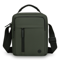 Sac bandoulière messager décontracté en PU imperméable grande capacité pour homme, multi-poches, pour voyage et usage quotidien, vente en gros