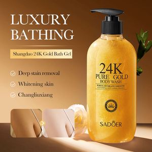 OEM SADOER lemon 24K oro naturale fragranza duratura pulizia lisciante cura doccia bagnoschiuma gel per il lavaggio del corpo - Product Image 2
