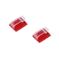 Organisateur de câbles transparent avec rubans adhésifs en acrylique, clips pour câbles autocollants