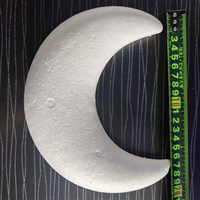 Pendentif lune en mousse de polystyrène blanc, ornement suspendu pour peinture à la main, flocage, bricolage artistique et artisanat