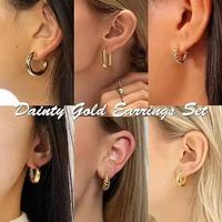 Aretes de Aro Colgantes Hipoalergénicos al por Mayor Chapados en Oro de 18K, Joyería Personalizada para Mujer en Acero Inoxidable que no se Deslustra