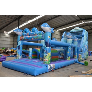 Seaworld Cá voi Bouncer trượt nước Inflatable khóa học trở ngại vui vẻ lâu đài bouncy cho trẻ em - Product Image 2