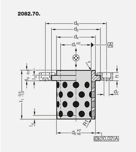 ปลอกแบริ่งแบบไม่ต้องบำรุงรักษา DIN 9834 สำหรับชิ้นส่วนแม่พิมพ์ - Product Image 3