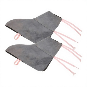 Couvre-chaussures de soudage en cuir de vachette pleine fleur de haute qualité, résistants aux étincelles, pour la lutte contre les incendies, protection robuste des pieds, niveau de protection D - Product Image 1