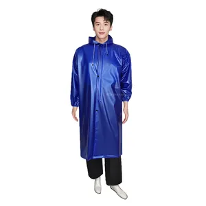 Лучшее качество дождевик ПВХ eva материал длинное пальто с капюшоном один кусок дождя пончо портативный для дождя