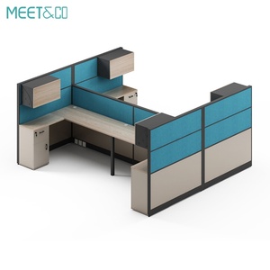 Multi-piece Modern Melamine Furniture Set Good Price Open Work Space Staff Workstation Coworking Office Cubicle Desk Made MDF - Product Image 5
