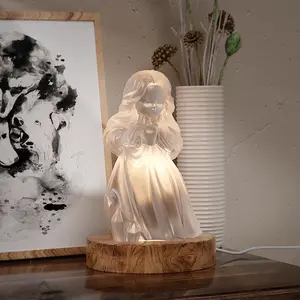 HY แม่พิมพ์เรซิน3D ตุ๊กตาเจ้าหญิงแม่พิมพ์ศิลปะทำจากยางเรซินยูวีสำหรับงานฝีมือแบบทำมือตกแต่งโต๊ะรถสำนักงาน