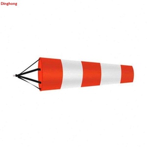 Xhhj15 Venta al por mayor <span class=keywords><strong>de</strong></span> fábrica: Vainas <span class=keywords><strong>de</strong></span> viento <span class=keywords><strong>de</strong></span> tela Oxford <span class=keywords><strong>de</strong></span> 15m, rojas y blancas, sin tiras reflectantes, para aeropuertos, granjas e industrias. - Product Image 1