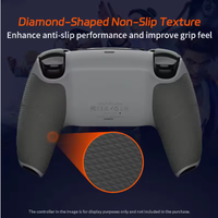 Manette PS5 Redessinée, Coque Inférieure Antidérapante Bicolore, Remplacement pour les Modèles BDM-010, 020, 030, 040, 050