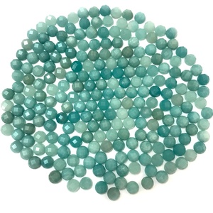 หินอเมซอนเหลี่ยมตัดหินสีฟ้าลูกปัดพลอยหลวม - Product Image 1