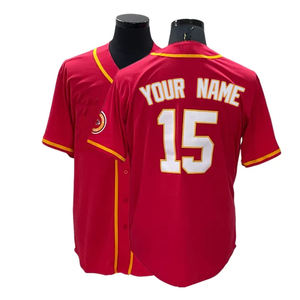 Chemises de Baseball de vêtements de sport sur mesure d'usine directe de qualité supérieure respirant confortable tous les maillots de Baseball boutonnés cousus - Product Image 1