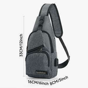Sac à bandoulière durable pour homme, sac à bandoulière décontracté, sac à bandoulière pour homme, sac à bandoulière pour homme avec <span class=keywords><strong>port</strong></span> de charge USB - Product Image 2