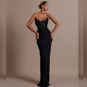 奢华品牌水钻女式长款舞会礼服 2026 重珠饰晚礼服正式舞会礼服优雅舞会礼服女式 - Product Image 4