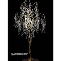 Décorations de mariage de luxe : Bandes de glace en cristal électroplaqué, vase à fleurs de table, ornements en fer forgé pour scène de salle et table de réception