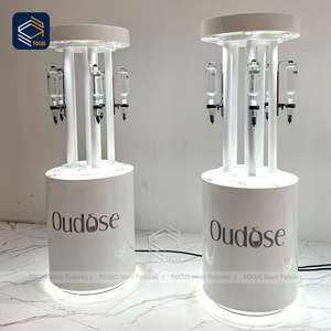 Support d'affichage de vente au détail rond avec surface peinte sur mesure, éclairage LED, présentoir cylindrique pour échantillons de <span class=keywords><strong>parfum</strong></span> - Product Image 4