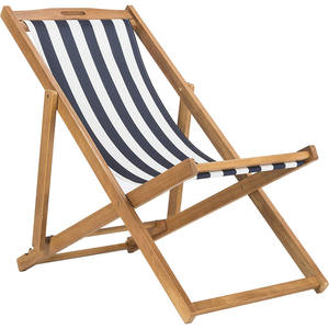 Natural Outdoor Collection Loren Teak White pieghevole Sling Adirondack Chair - Product Image 1